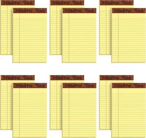5 X 8 Legal Pads, 12 Pack, the Legal Pad Brand, Narrow Ruled, Yellow Paper, 50 S - Picture 1 of 12