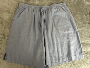 Gloria Vanderbilt pantaloncino donna XL Gisella pull on misto lino tasche casual - Foto 1 di 15