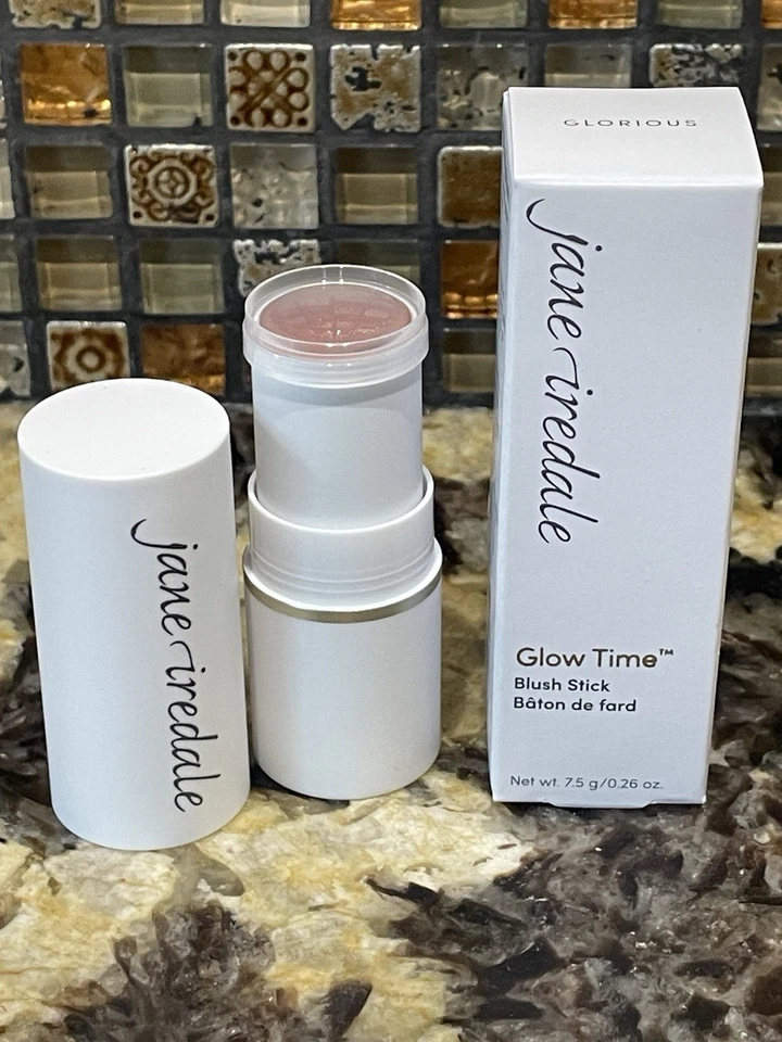 Barra de rubor Jane Iredale Glow Time GLORIOSA 0,26 oz NUEVO en CAJA tamaño completo Foto 1 de 4