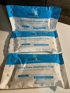 Scrubzz Tapa Champú Sin Enjuague Sin Agua Lavado de Cabello Lote de 3 Exp 02/2026 - Imagen 1 de 3