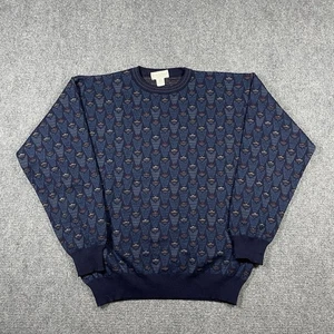 VTG Tricots St Raphael Pure New Wool Blue Knit Sweater Mens XL 0972 - Picture 1 of 7