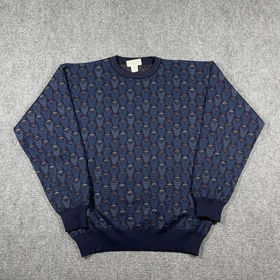 VTG Tricots St Raphael Pure New Wool Blue Knit Sweater Mens XL 0972 - Image 1 of 4