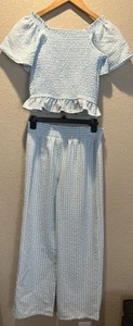 Girls Art Class Lt blue/white gingham Crop Set - Dorothy Inspired look Sz 18 Xxl - Picture 1 of 4