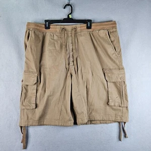Airwalk Cargo Shorts Mens 46 Brown Pull On Drawstring Skater 90s Y2K Casual - Picture 1 of 9