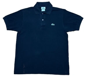 Vintage Lacoste Polo Shirt (Mens FR 3 US S/M) Classic Fit Black 🐊 - Picture 1 of 7