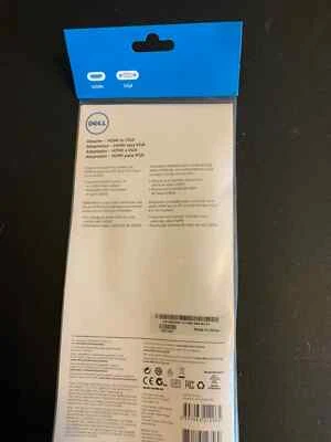 Dell 15pin D-Sub (DB-15) Black HDMI to VGA Adapter - KF3P2 - Image 1 of 3