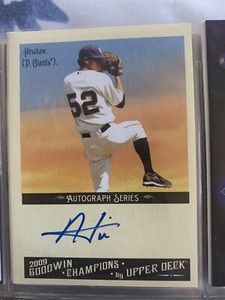 Alex Hinshaw autographed baseball card