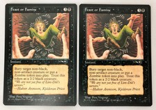 2x MTG Magic The Gathering Alliances Feast or Famine (Falling into Pit) NM+