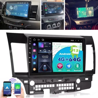 For Mitsubishi Lancer 2008-2015 Android 13 CarPlay  Car Radio GPS Stereo 4+64GB - Image 1 of 4