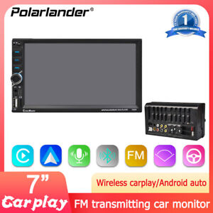 7" 2 Din Car Stereo Radio Wireless Carplay Android Auto Bluetooth Touch Screen