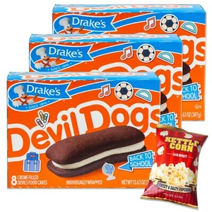 Drake's Devil Dogs (8 quilates, 3 paquetes) - maíz de caldera dulce y salado (5,5 oz) - 4 paquetes - Imagen 1 de 5