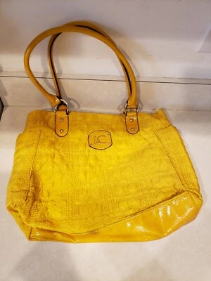 Yellow Handbag Purse Satchel Liz Claiborne Shopping Bag - Image 1 of 4