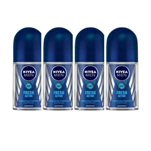 4X Pack Nivea Deo Fresh Active Roll-On for Men - 50ml 48H freshness fast ship - Picture 1 of 7