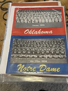 1956 Fighting Irish of Norte Dame VS OKLAHOMA Sooners FOOTBALL PROGRAM OU Norman - Bild 1 von 15