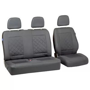 Graue Sitzbezüge für VOLKSWAGEN VW T4 Autositzbezug grau SET 1+2 - Bild 1 von 7