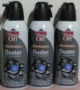 "Three 10 Oz Cans" ~ Falcon Dust-Off Electronic Gas Dust & Lint Remover - Afbeelding 1 van 5