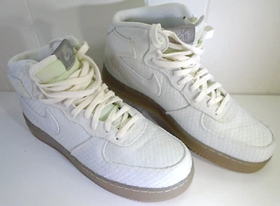 NIKE AIR FORCE 1 MID '07 LV8 PIEL DE SERPIENTE BLANCA Hombres Talla 11 Air Jordan's con suelas de goma Foto 1 de 4