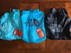 NORTH FACE Rain Wind Jacket Youth M (10/12) Blue Black Water Repellent Full Zip - Picture 1 of 17