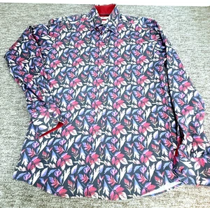 Camisa Claudio Lugli Para Hombre Mediana Extravagante Tropical Floral Diseñador Algodón Puro - Imagen 1 de 20
