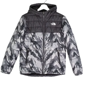 The North Face Jacket Boy Large Black Camo Thermoball Quilted Puffer Lightweight - Picture 1 of 12