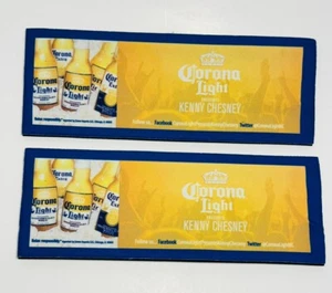 Corona Light Kenny Chesney Beer Can Bottle Koozie Wrap Around Drink Set Of 2 - Picture 1 of 4
