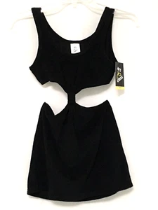 Cat & Jack Girl's Size L (10/12) Black Solid Swim Terry Cover Up Dress Black - Picture 1 of 7