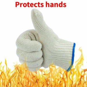 BBQ Grill Gloves Fireproof 282℃ Extreme Heat Resistant Silicone Non-Slip Oven AU - Picture 1 of 17