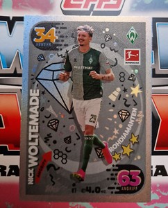 Topps Match Attax 23/24 2023/24 Bundesliga Nick Woltemade Rough Diamond No.87