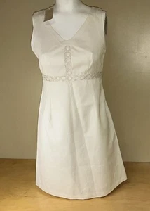 New With Tag Michael Kors Dress Size 4 Cream Color Sleeveless BNWT embroidered - Picture 1 of 10