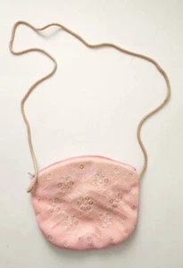 Girls purse Pink beaded embellishments 8" long 6" deep - Picture 1 of 3