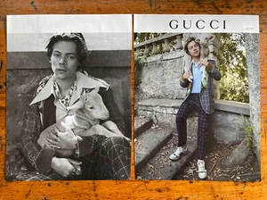 Harry Styles 2018 Print Ad 2 Page Gucci Photo with Lamb Pre Vogue Rolling Stone - Imagen 1 de 3