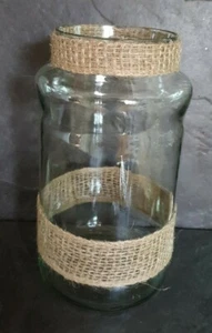 Large Upcycled 'Rustic' Jar For Candle/Lights - Garden/Patio - Hand Crafted - Picture 1 of 7