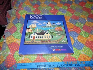 Bits and Pieces 1000 piece puzzle-Cows by the Sea by Joanna Case, new - Picture 1 of 2