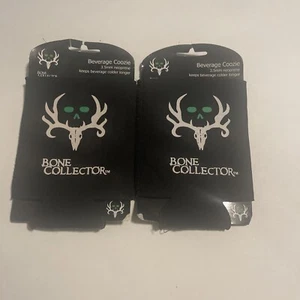 2 Black Bone Collector Koozie Real Tree Camo Koozie Insulated Bottle Can Coozie - Picture 1 of 3