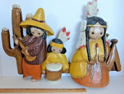 Vintage 1980 Burwood Products Southwestern Indian Native American Wall Hangings Cover