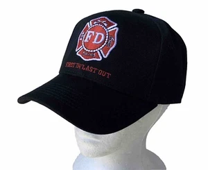 Fire Dept FD EMS Firemen Fighter Rescue First In Last Out Uniform Gear Cap Hat - Picture 1 of 3