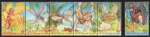 1995 Cocos (Keeling) Islands Insects Strip Of 5 + $1.20 Mint Never Hinged, Clean - Picture 1 of 1