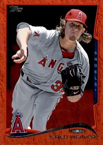 2014 Topps Red Foil #548 Jered Weaver  Los Angeles Angels