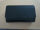 Authentic Black Tory Burch Thea Flat Wallet Crossbody