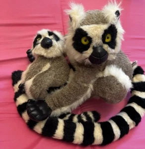 Discovery Channel Ring Tail Lemur Mother and Baby Plush stuffed animal - Picture 1 of 1