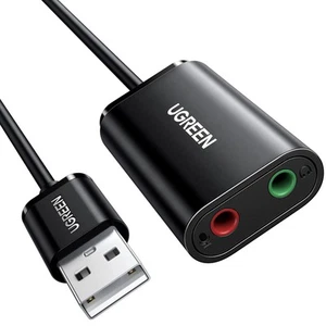 Usb Audio Adapter External Stereo Sound Card With 3.5Mm Headphone And Mic - Picture 1 of 9
