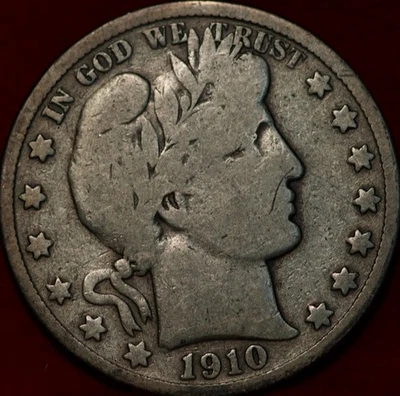 1910-S San Francisco Mint Silver Barber Half Dollar - Image 1 of 2