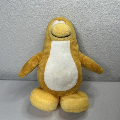 Disney Club Penguin Plush Yellow Penguin Stuffed Animal Doll Toy 7” - Image 1 of 3