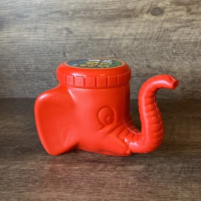 RARE Guateplast WILD SIP Red Elephant Toddler Kids Funky Sippy Drink Cup Vintage - Image 1 of 4