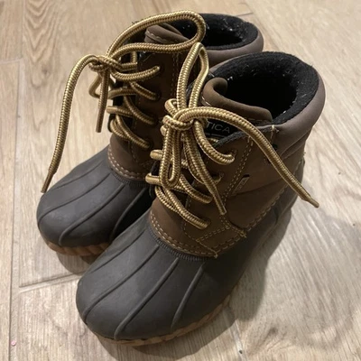 Botas de pato marrón Nautica talla 10 niño pequeño Foto 1 de 4