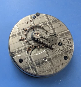 VINTAGE 18 SIZE WALTHAM GRADE A.T. & CO POCKET WATCH MOVEMENT RUNNING - Picture 1 of 2