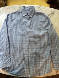 Vineyard Vines Boys Small (8-10) Long Sleeved Shirt Blue Gingham - Picture 1 of 3