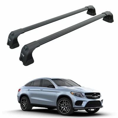 Barras transversales de techo para Mercedes GLE cupé C167 2018-2025 punto fijo negro Foto 1 de 4