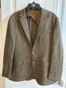 Polo RL Soft Herringbone Tweed Sport Coat, Sz 46R Alpaca Lambswool, Italy - Picture 1 of 12