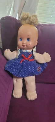 Vintage 1989 Mattel Magic Nursery Baby Doll W/Original Outfit Dress - Image 1 of 2